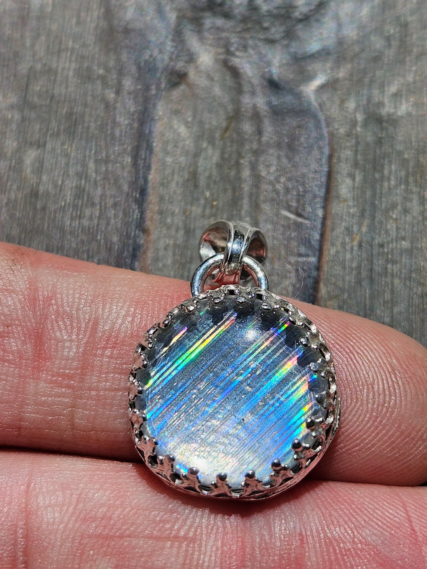 Disco Quartz Pendant - Large