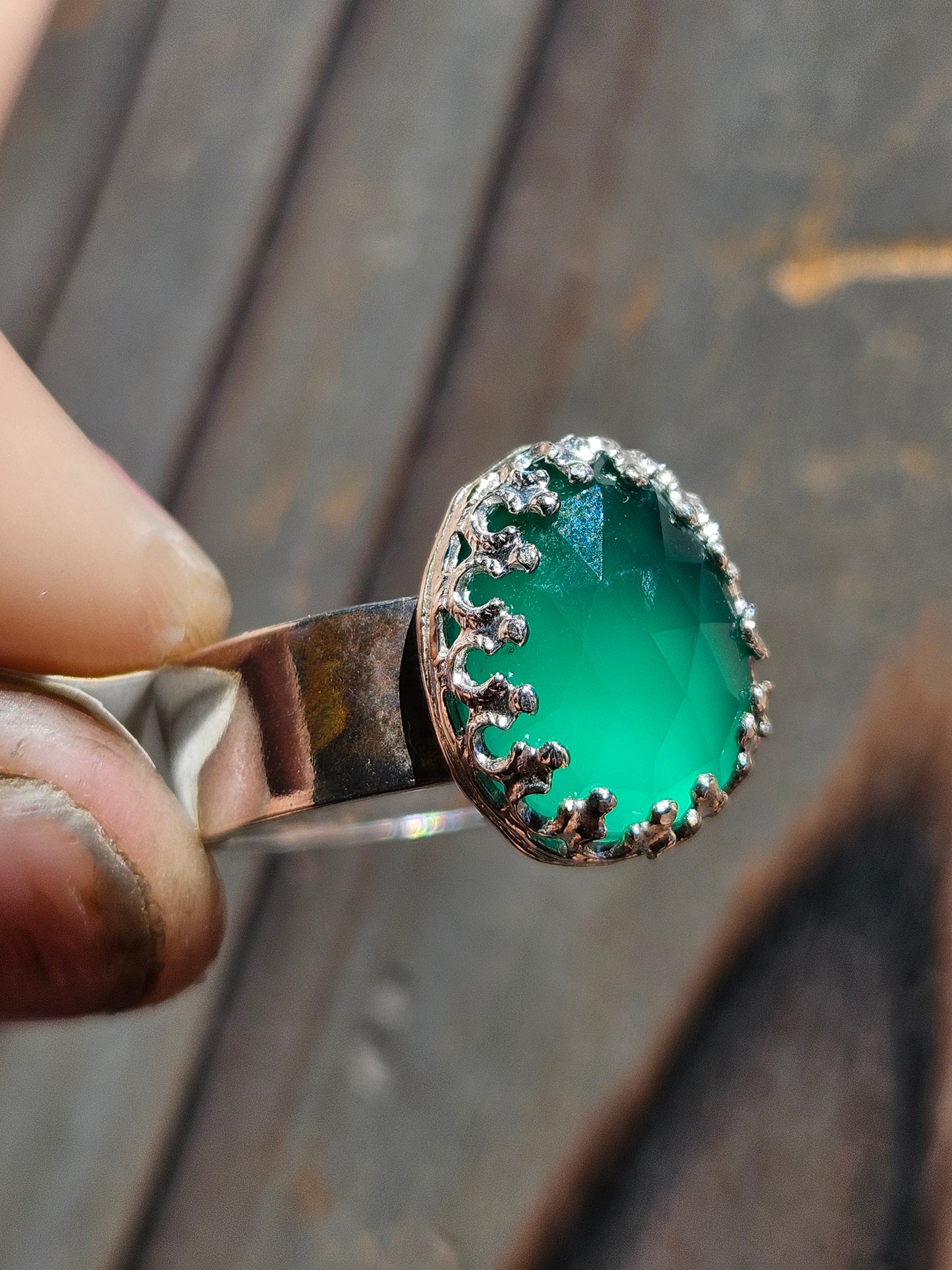 Chrome Chalcedony Ring, size 8