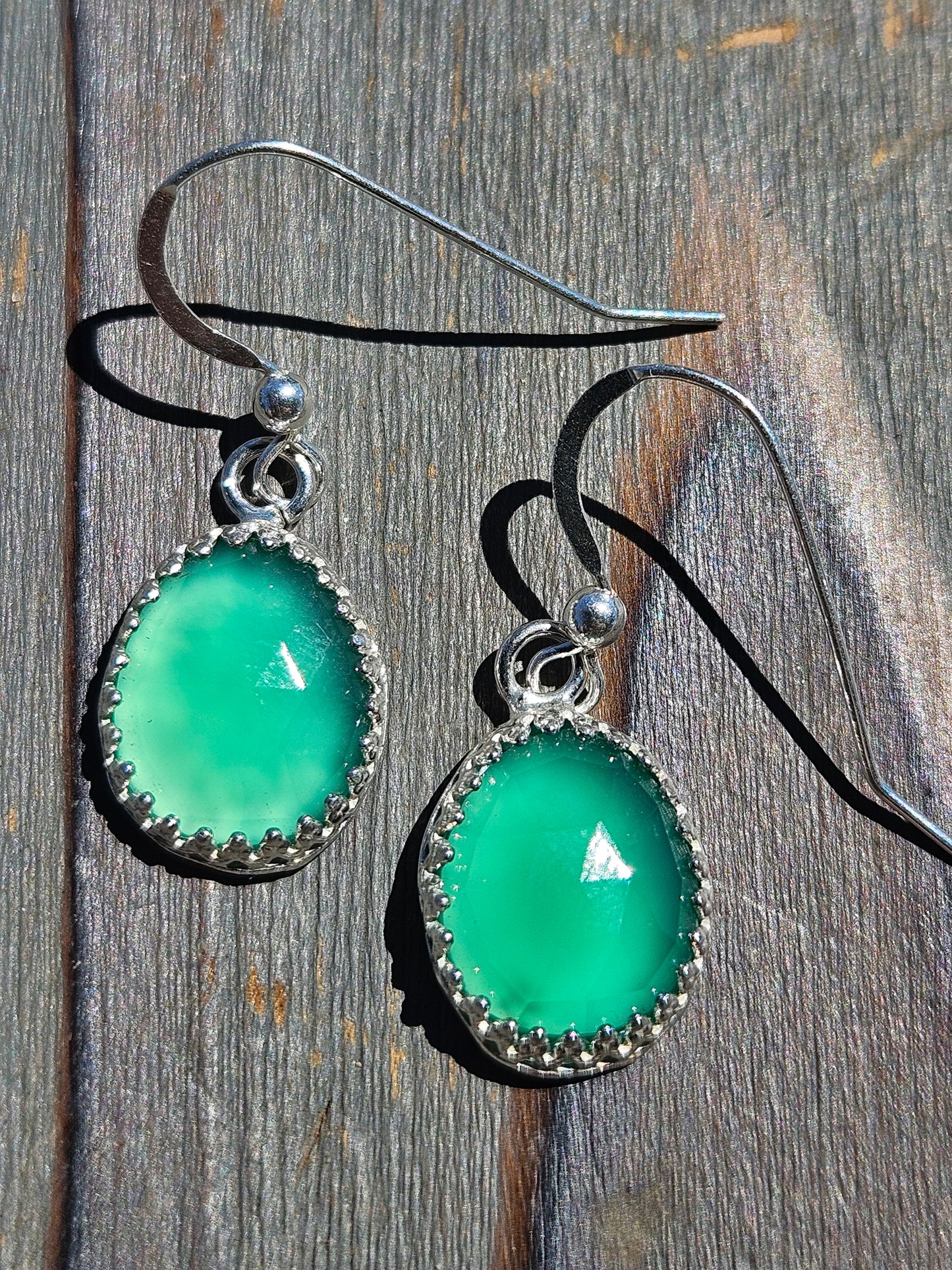 Chrome Chalcedony Earrings