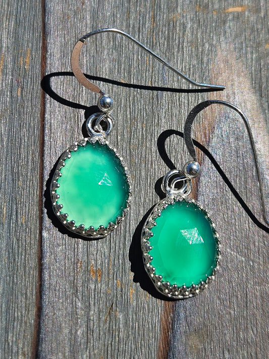 Chrome Chalcedony Earrings