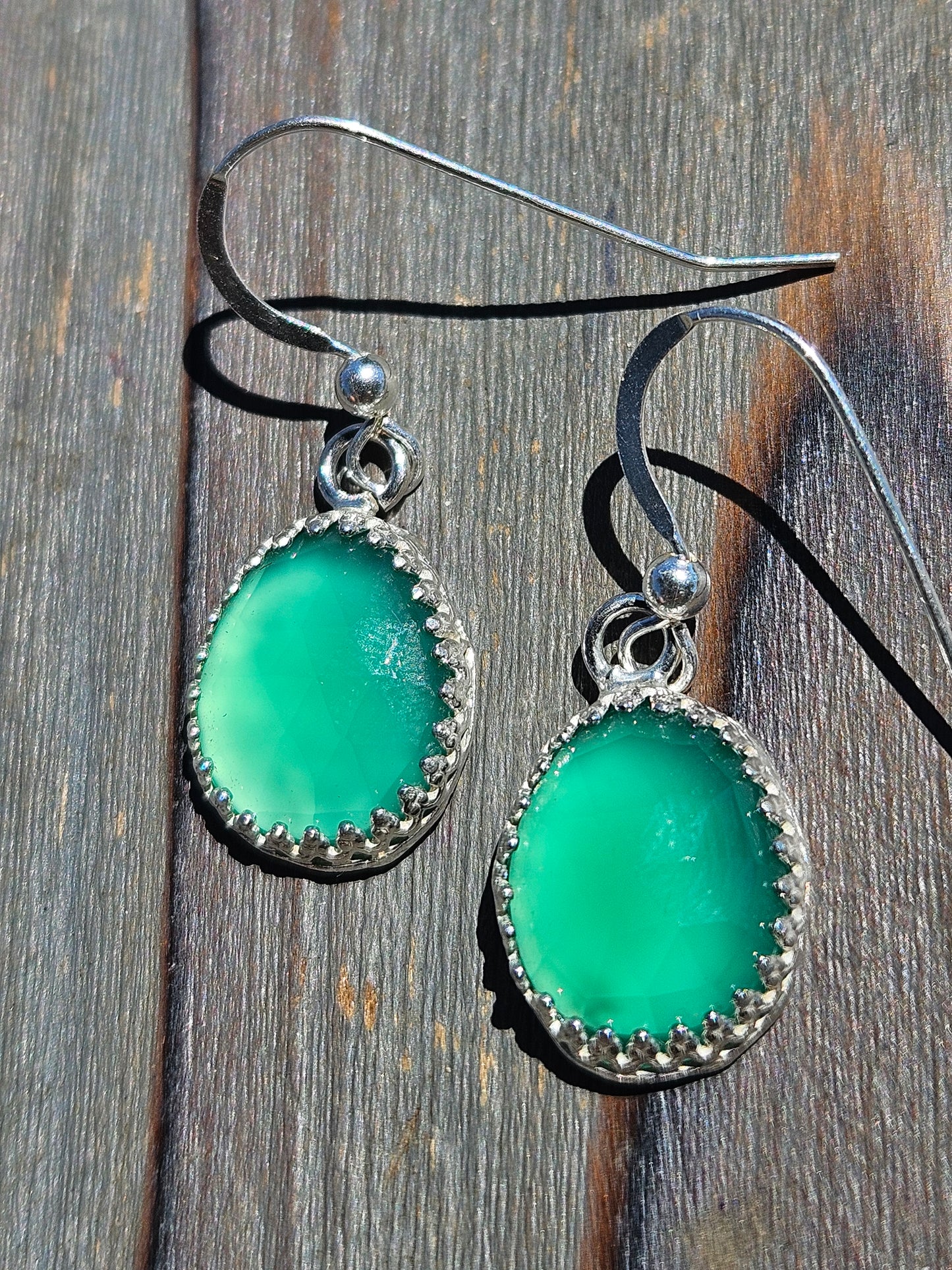 Chrome Chalcedony Earrings