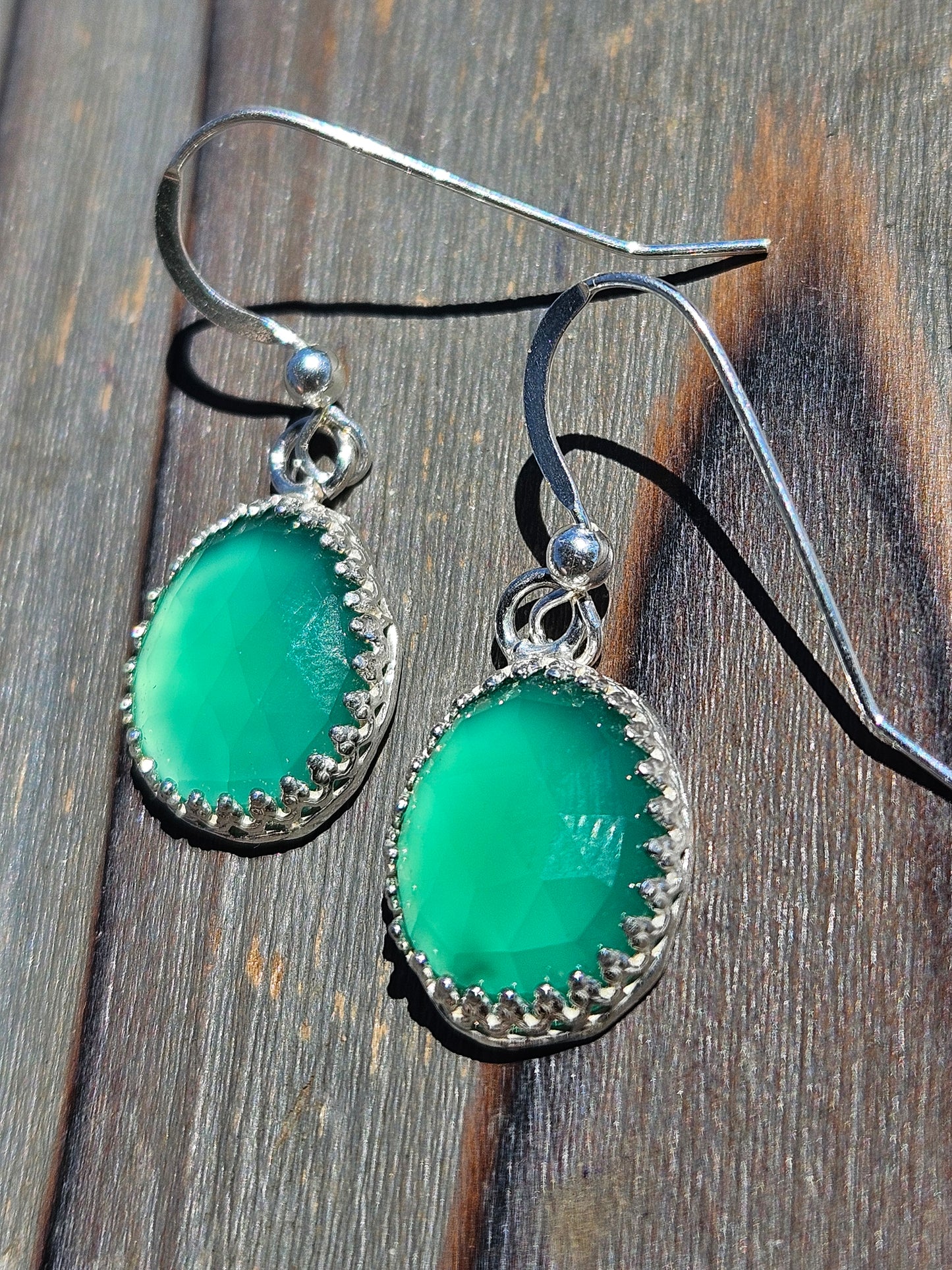 Chrome Chalcedony Earrings