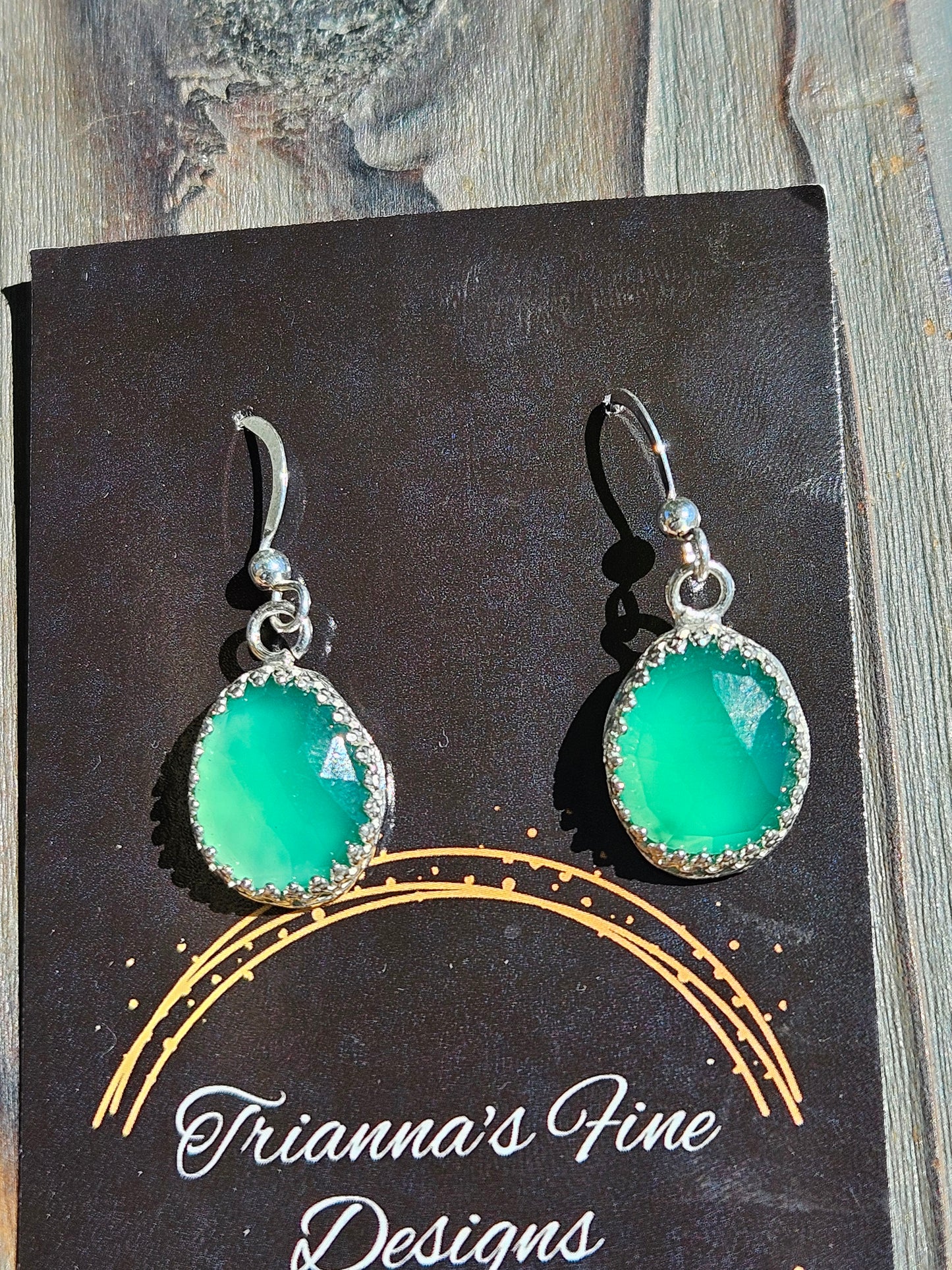 Chrome Chalcedony Earrings