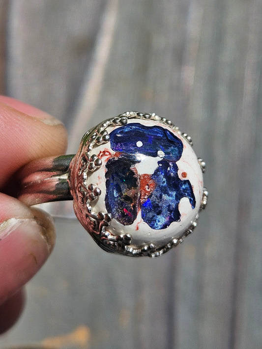 Galaxy Opal Ring, Size 8.5