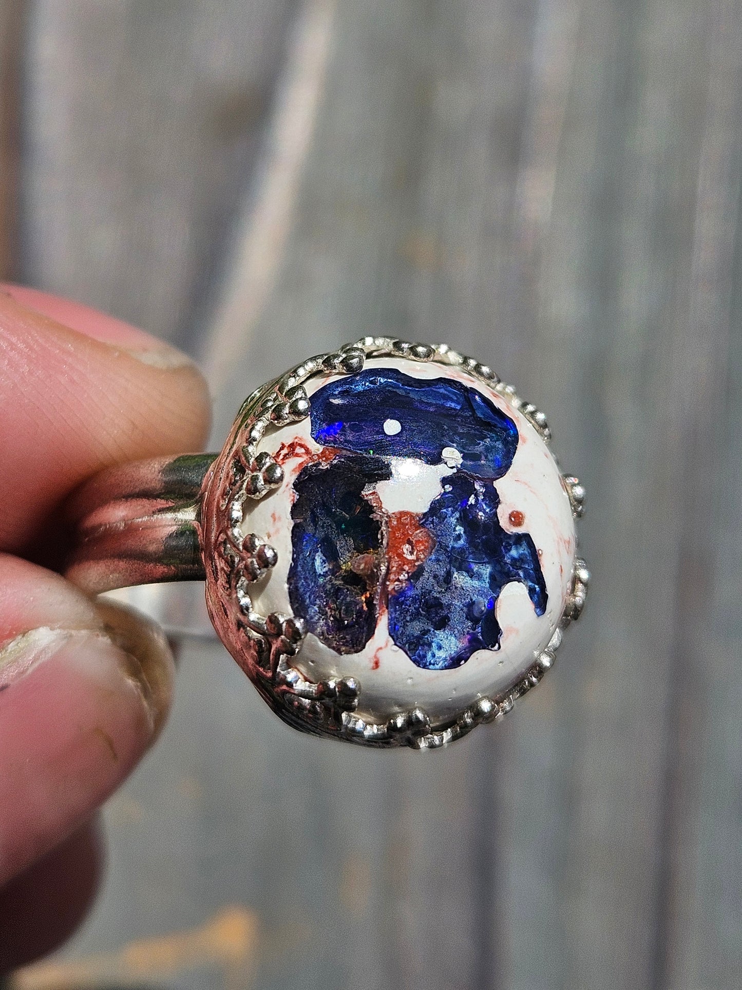 Galaxy Opal Ring, Size 8.5