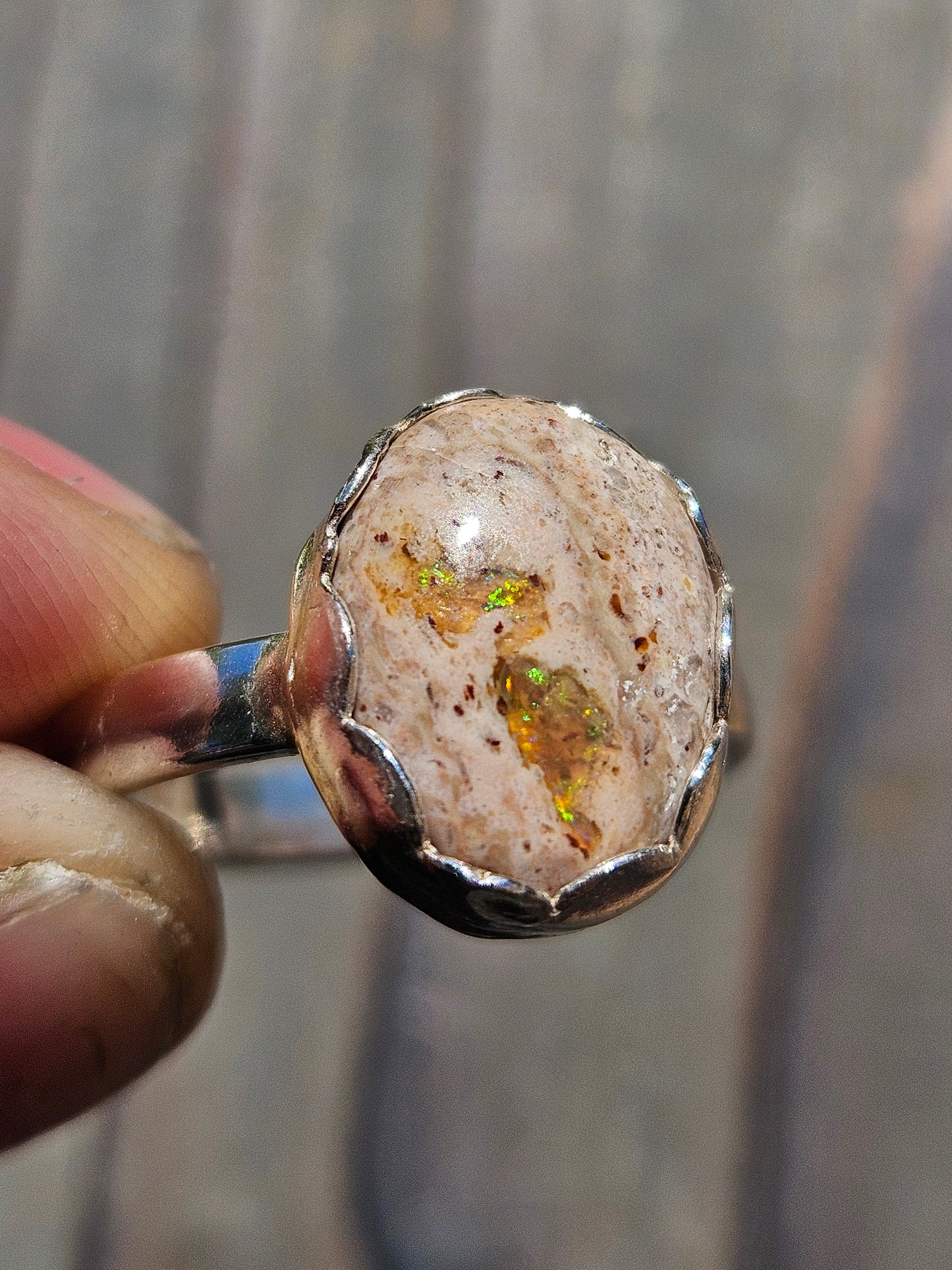 Galaxy Opal Ring, Size 8