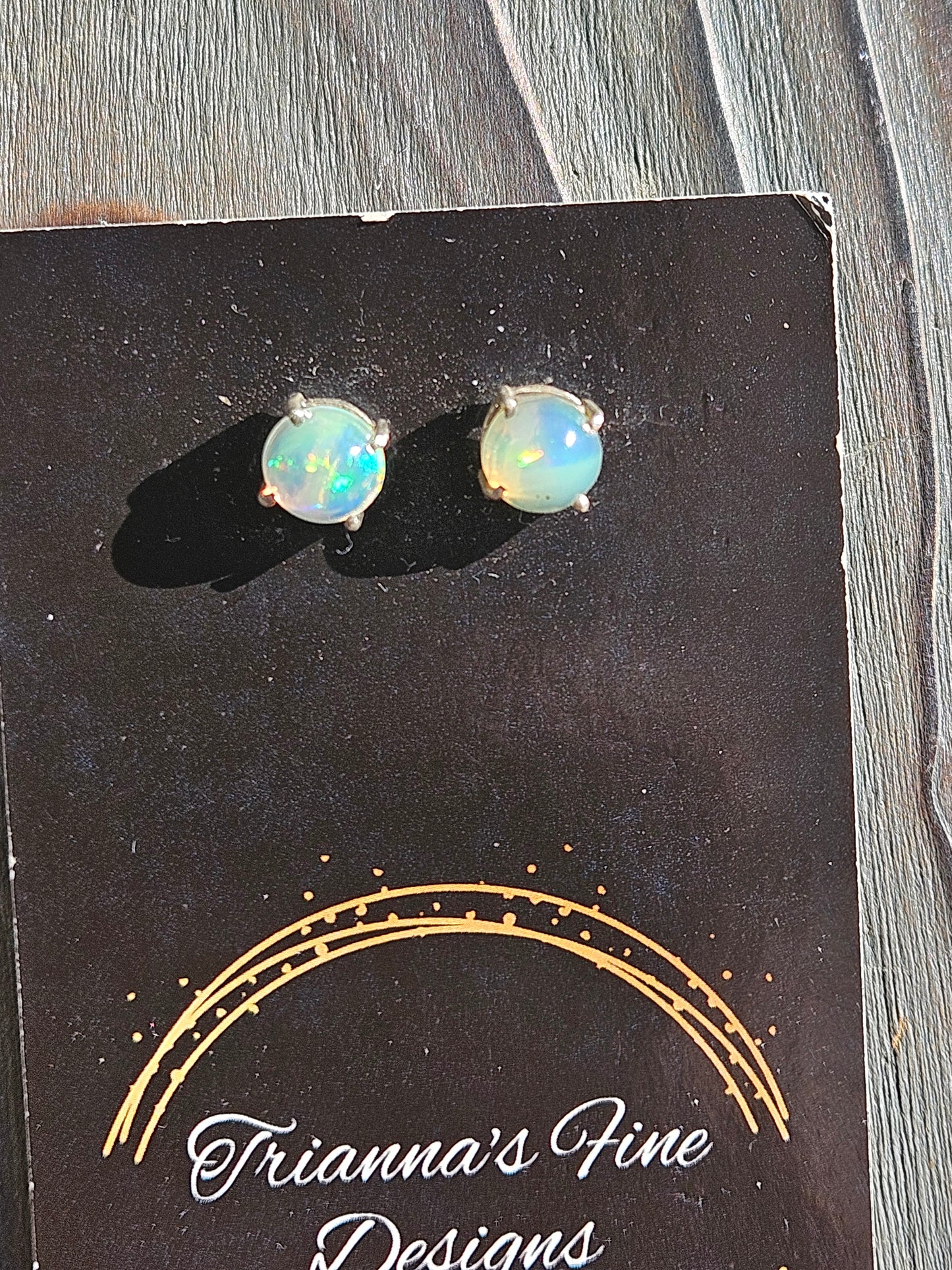 Ethiopian Opal Stud Earrings