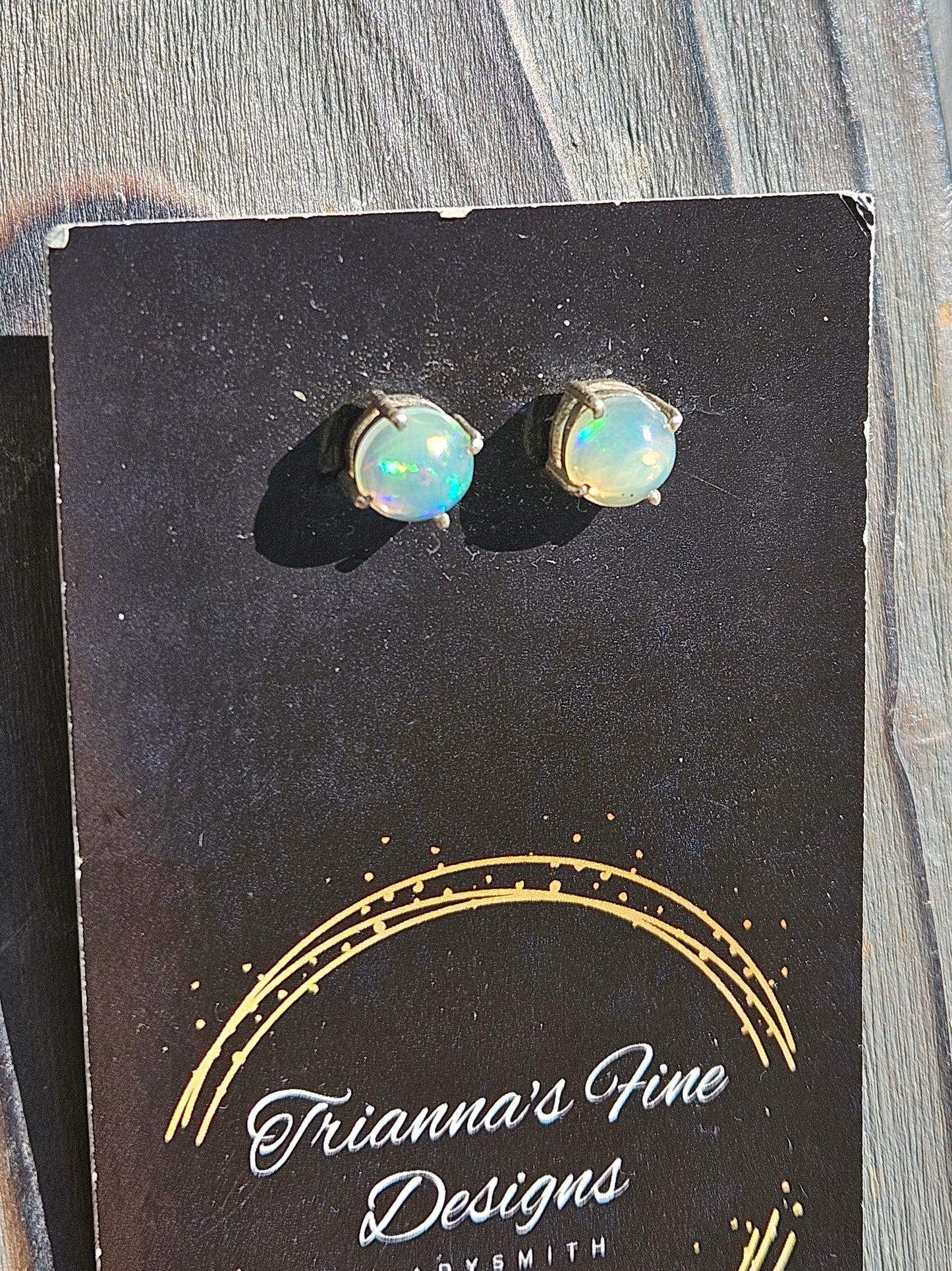 Ethiopian Opal Stud Earrings