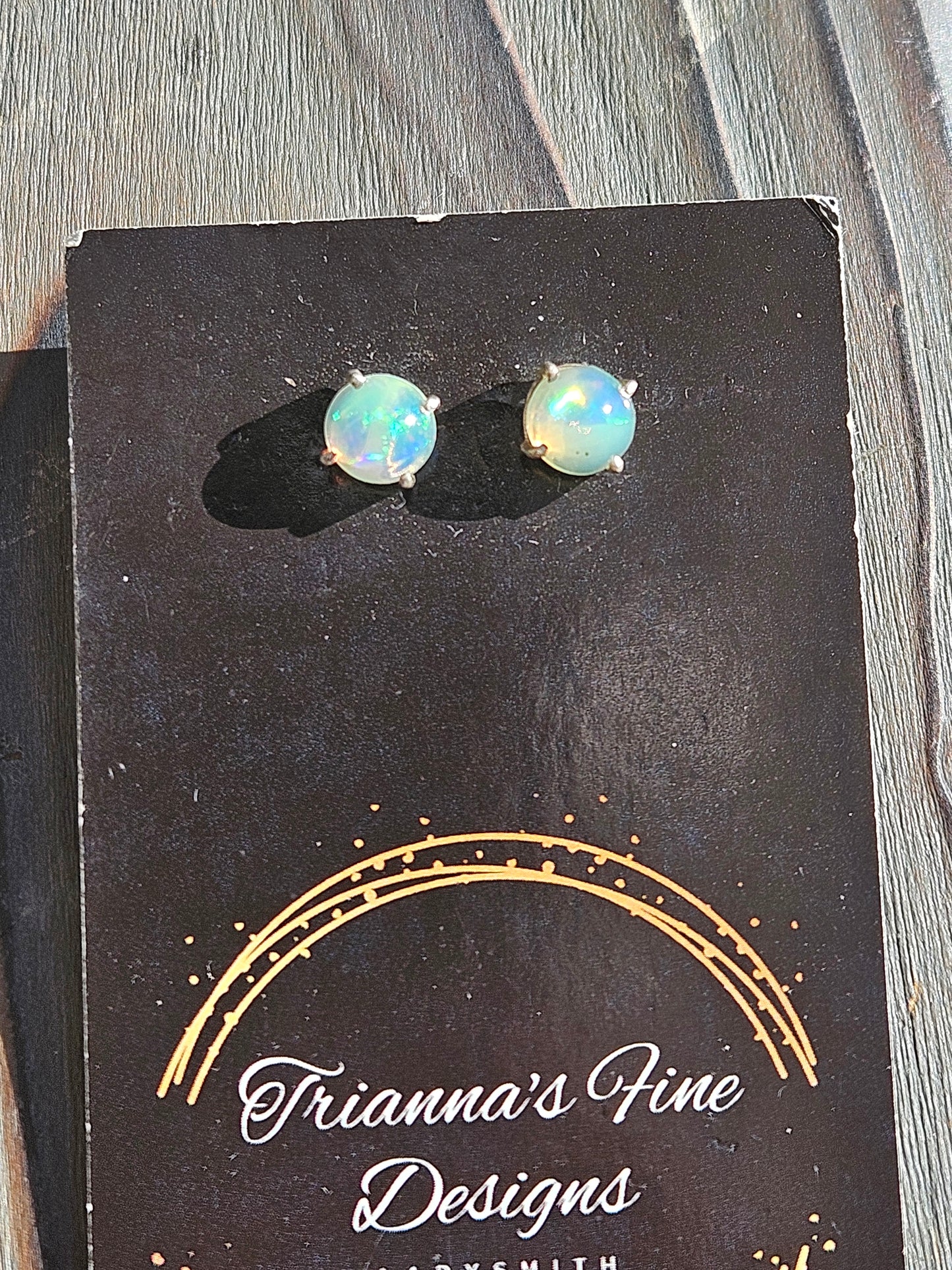 Ethiopian Opal Stud Earrings