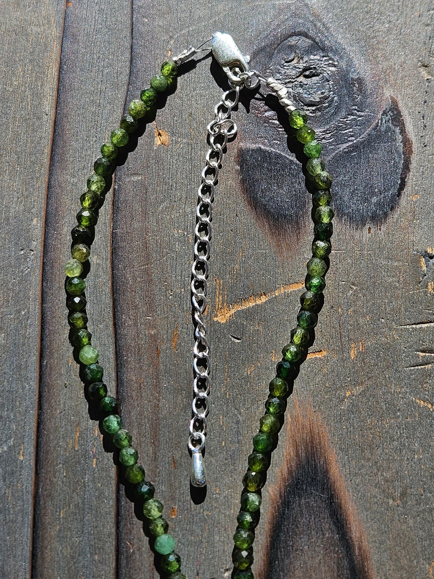 Chrome Diopside Necklace,  16in