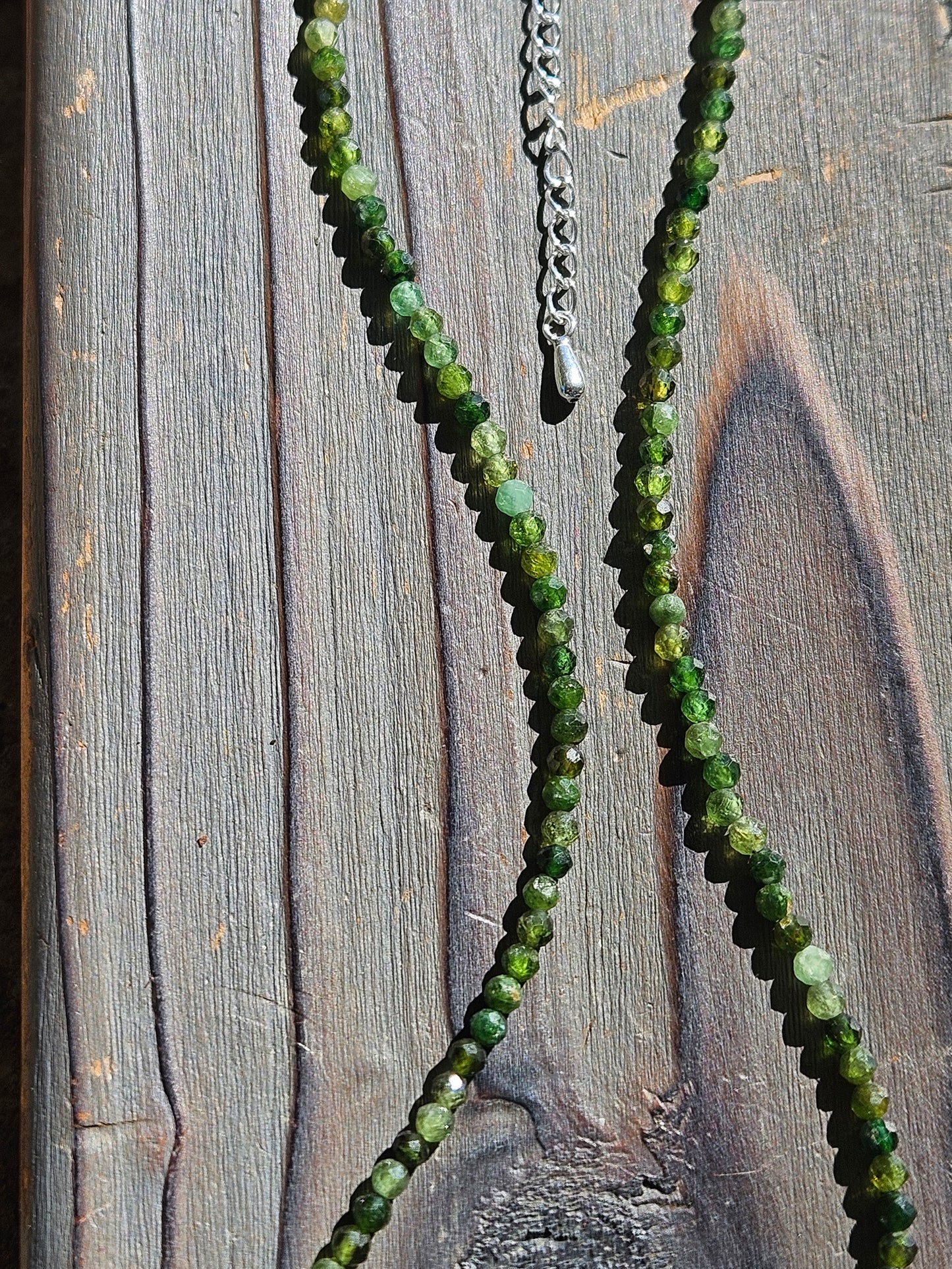 Chrome Diopside Necklace,  16in