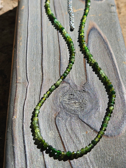 Chrome Diopside Necklace,  16in