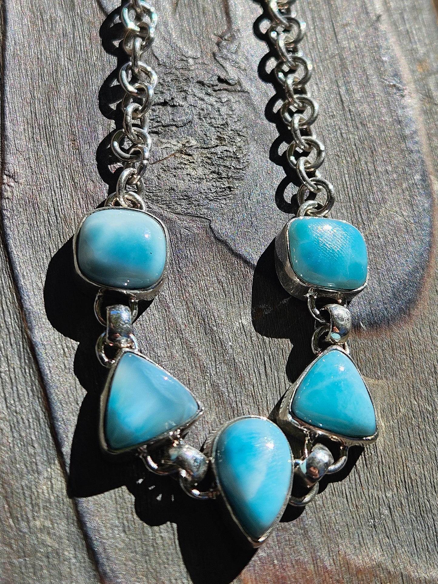 Larimar Chain Necklace, 20in