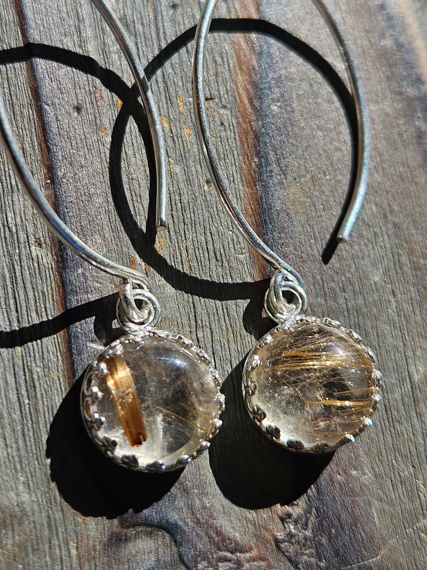 Golden Rutile Quartz Earrings