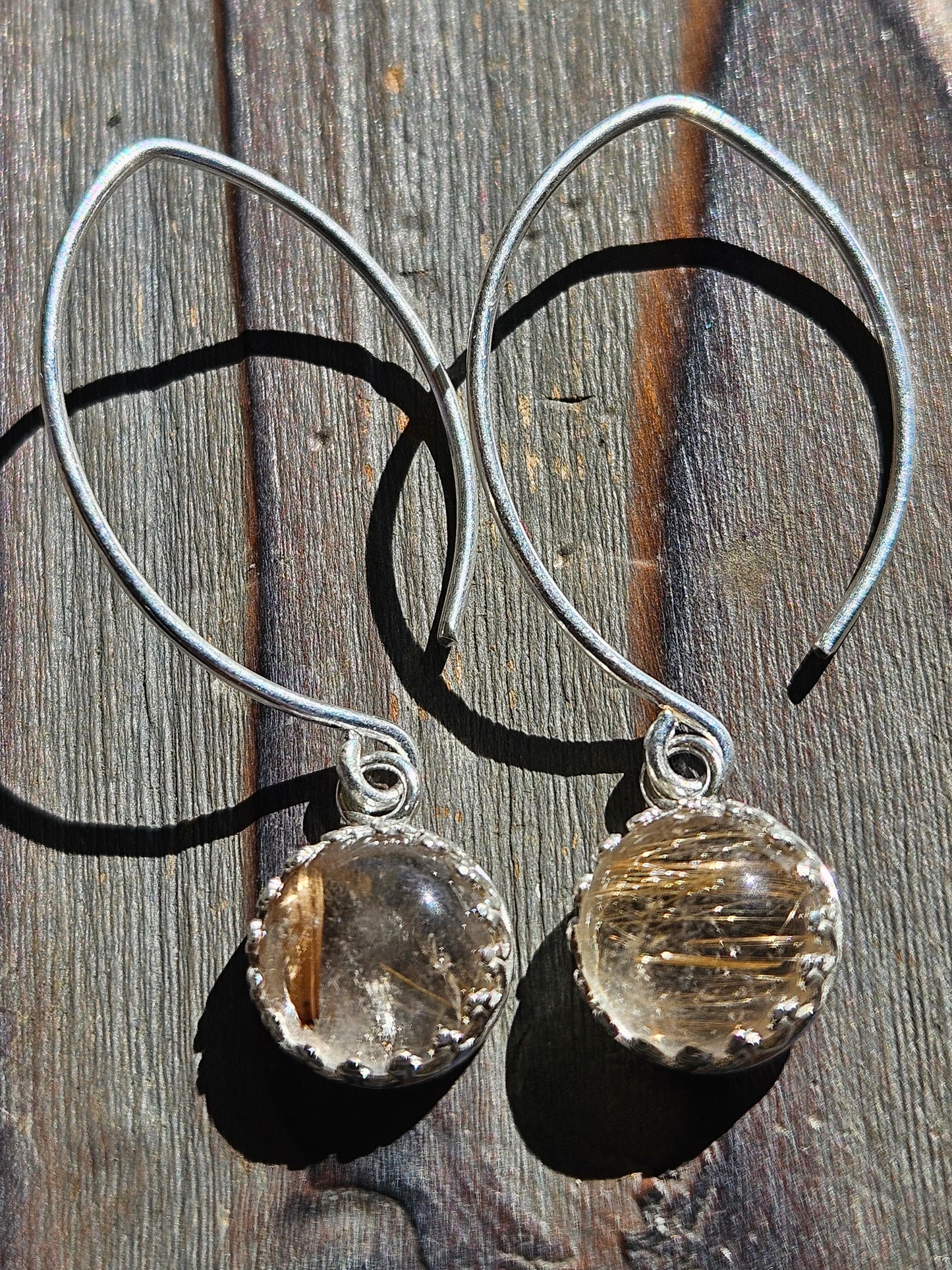 Golden Rutile Quartz Earrings