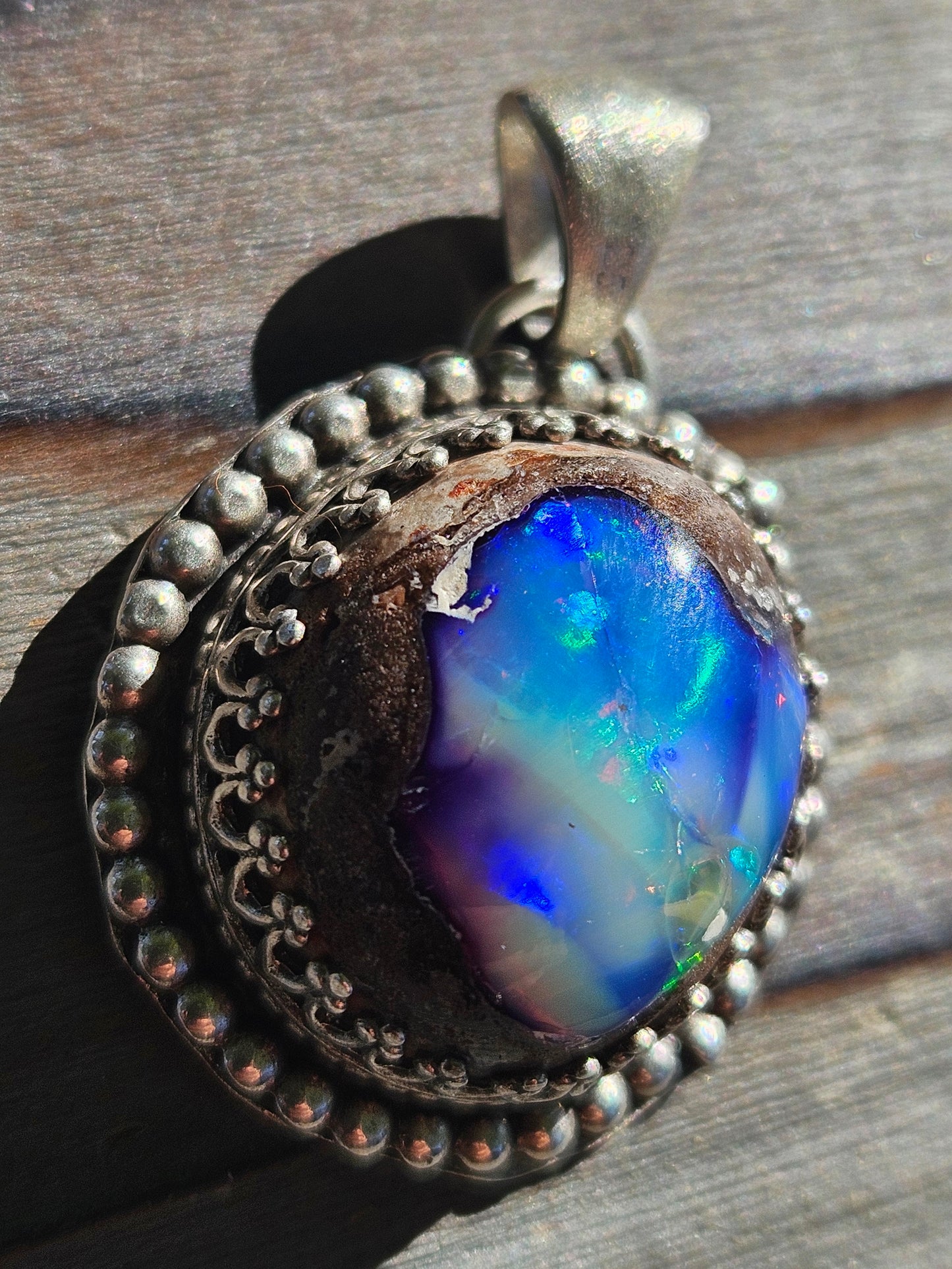 "Priestess" Galaxy Opal Pendant