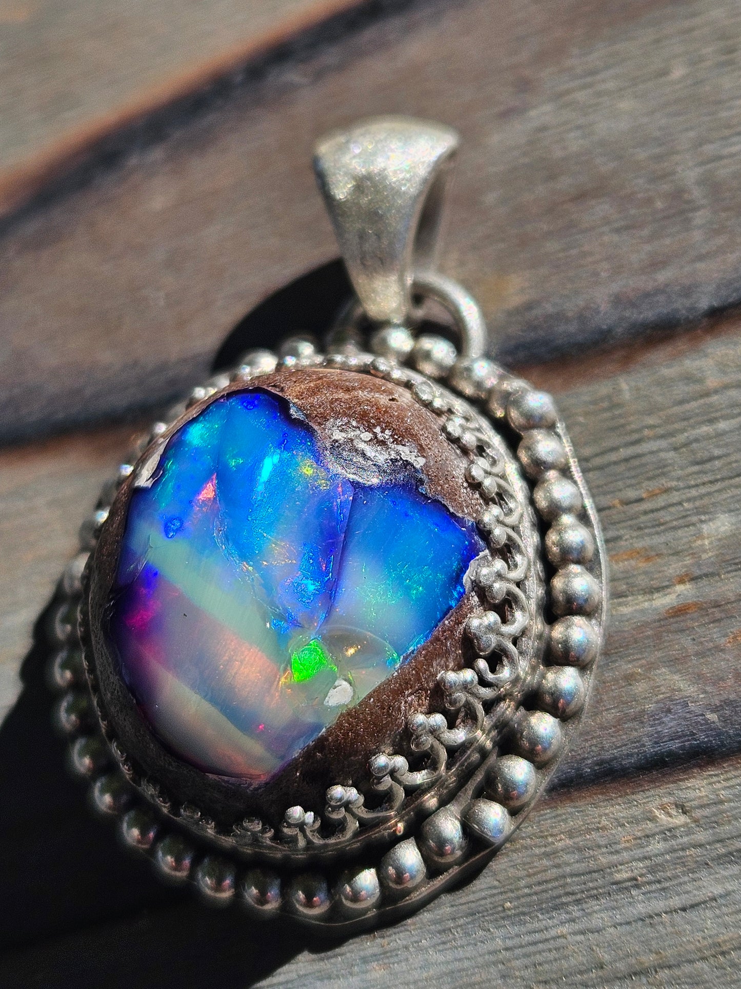 "Priestess" Galaxy Opal Pendant