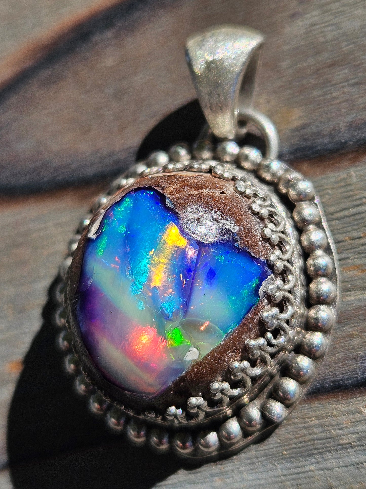 "Priestess" Galaxy Opal Pendant