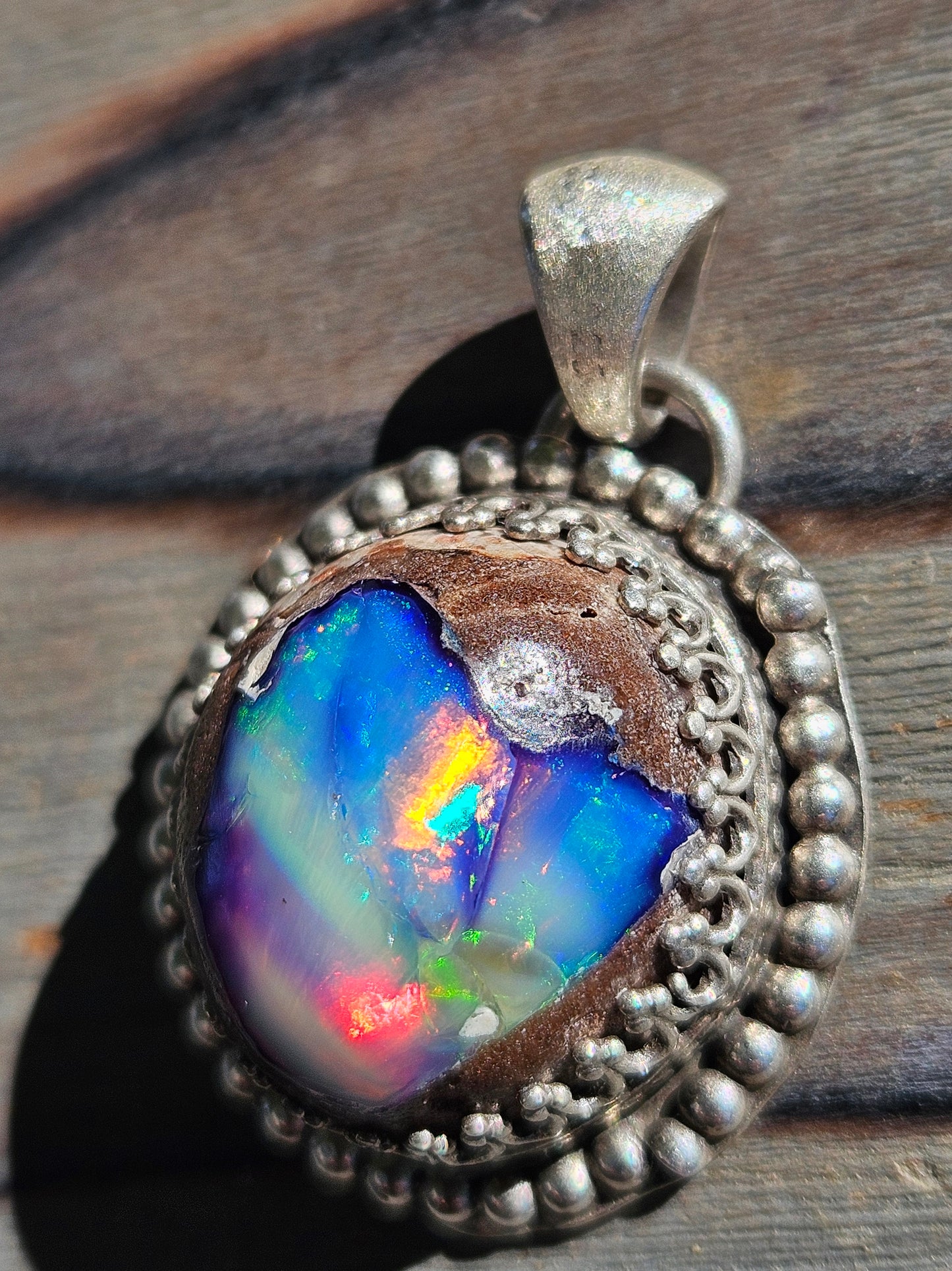 "Priestess" Galaxy Opal Pendant