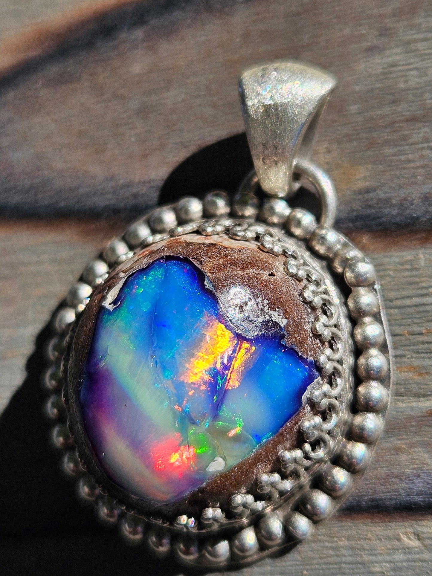 "Priestess" Galaxy Opal Pendant