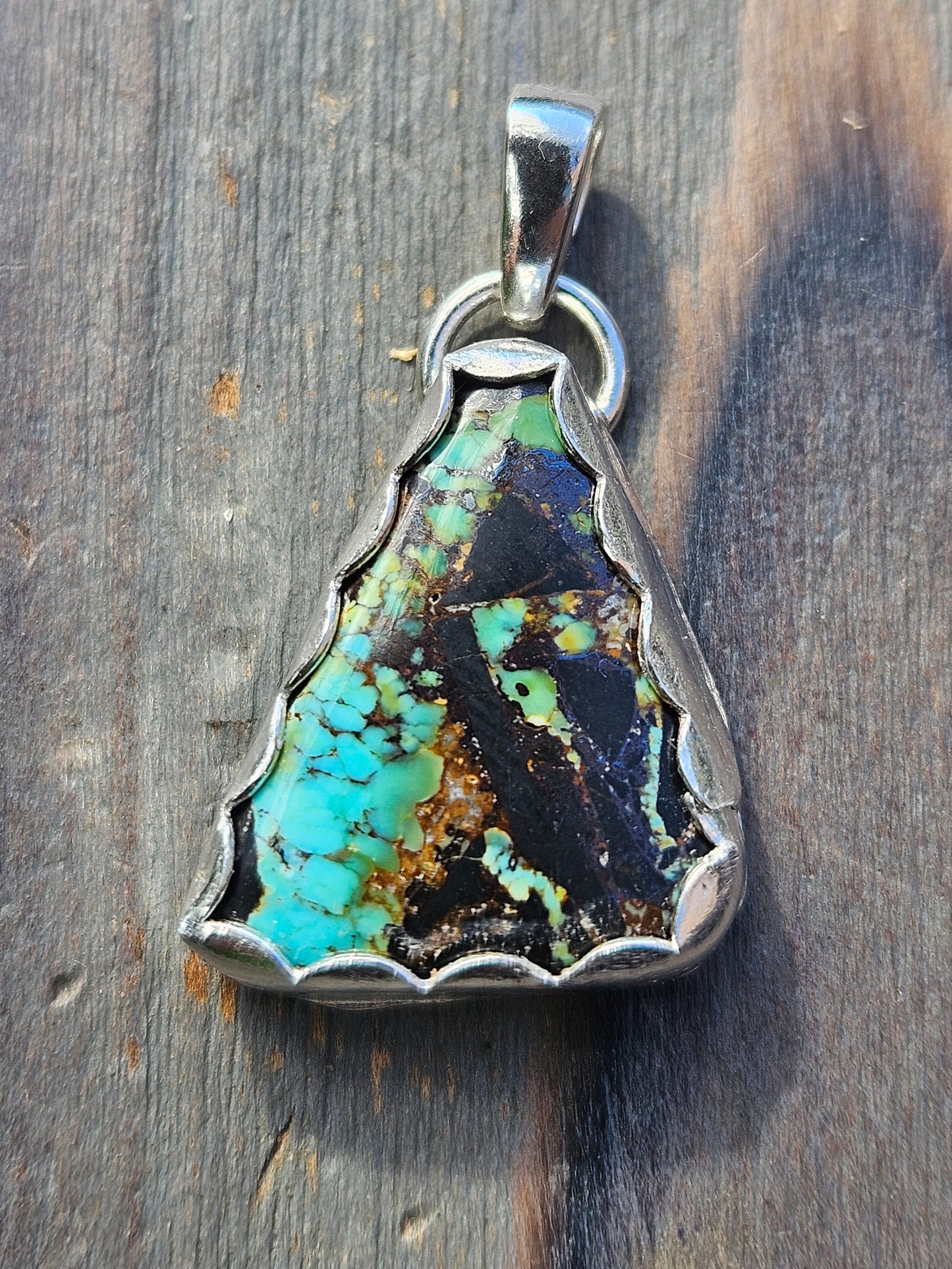 Black Jack Turquoise Pendant