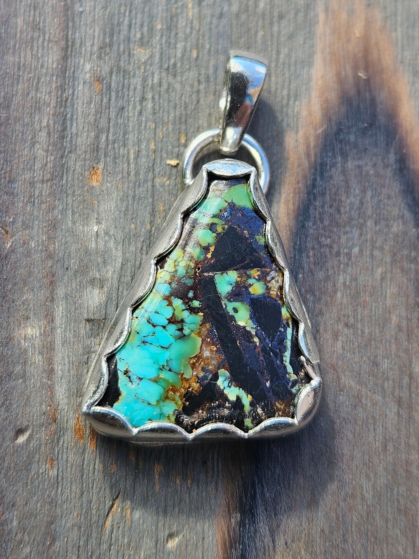 Black Jack Turquoise Pendant