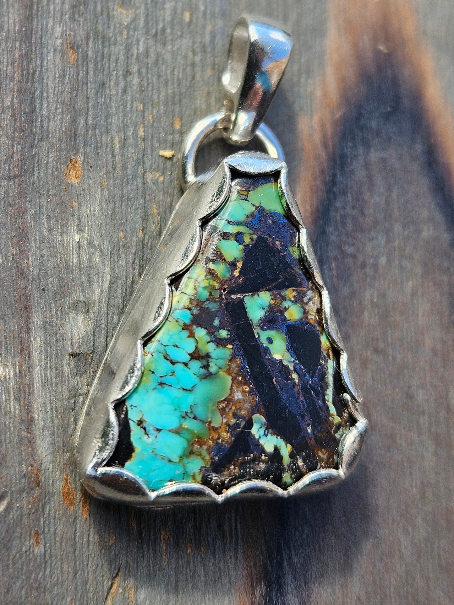 Black Jack Turquoise Pendant