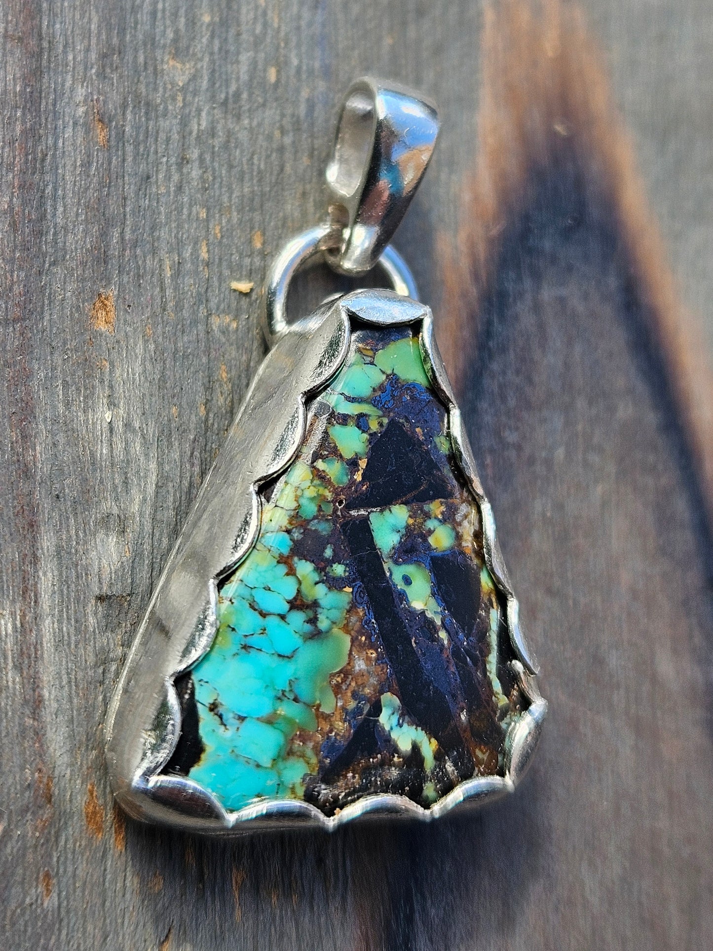 Black Jack Turquoise Pendant