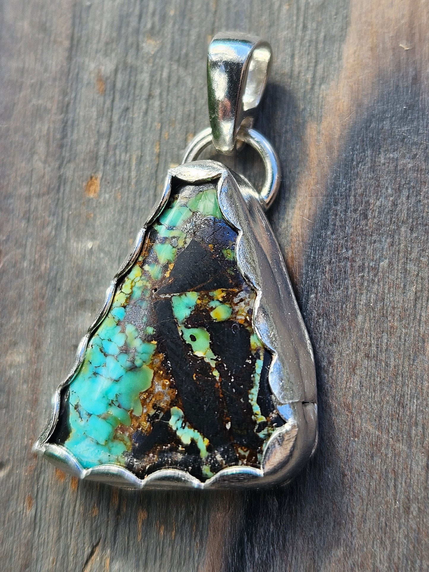 Black Jack Turquoise Pendant