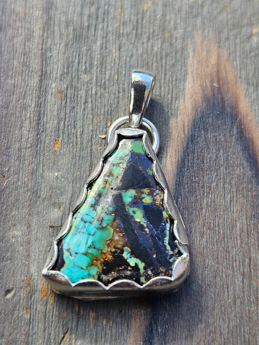 Black Jack Turquoise Pendant