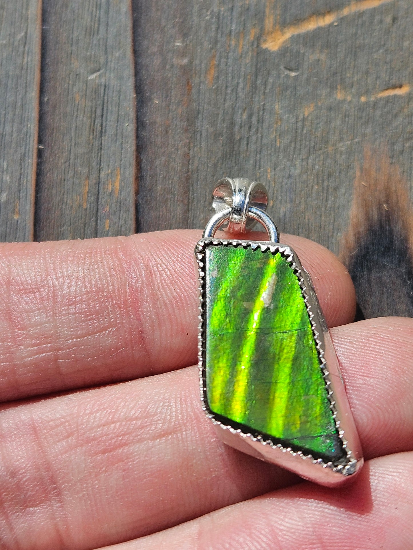 Green Ammolite Pendant