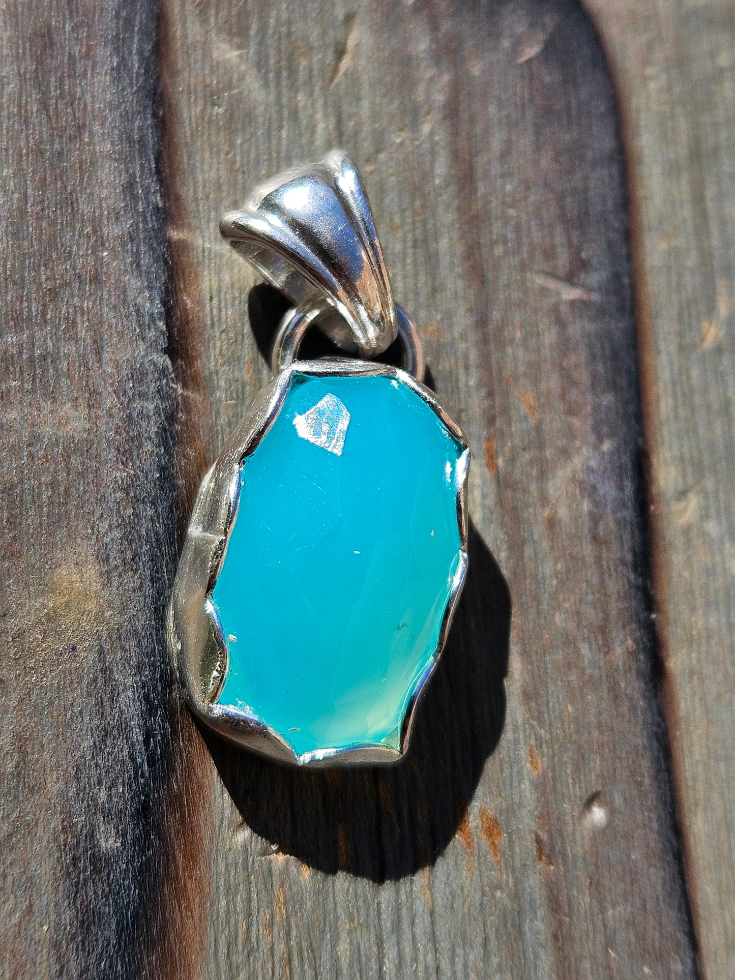 Blue Chalcedony Pendant