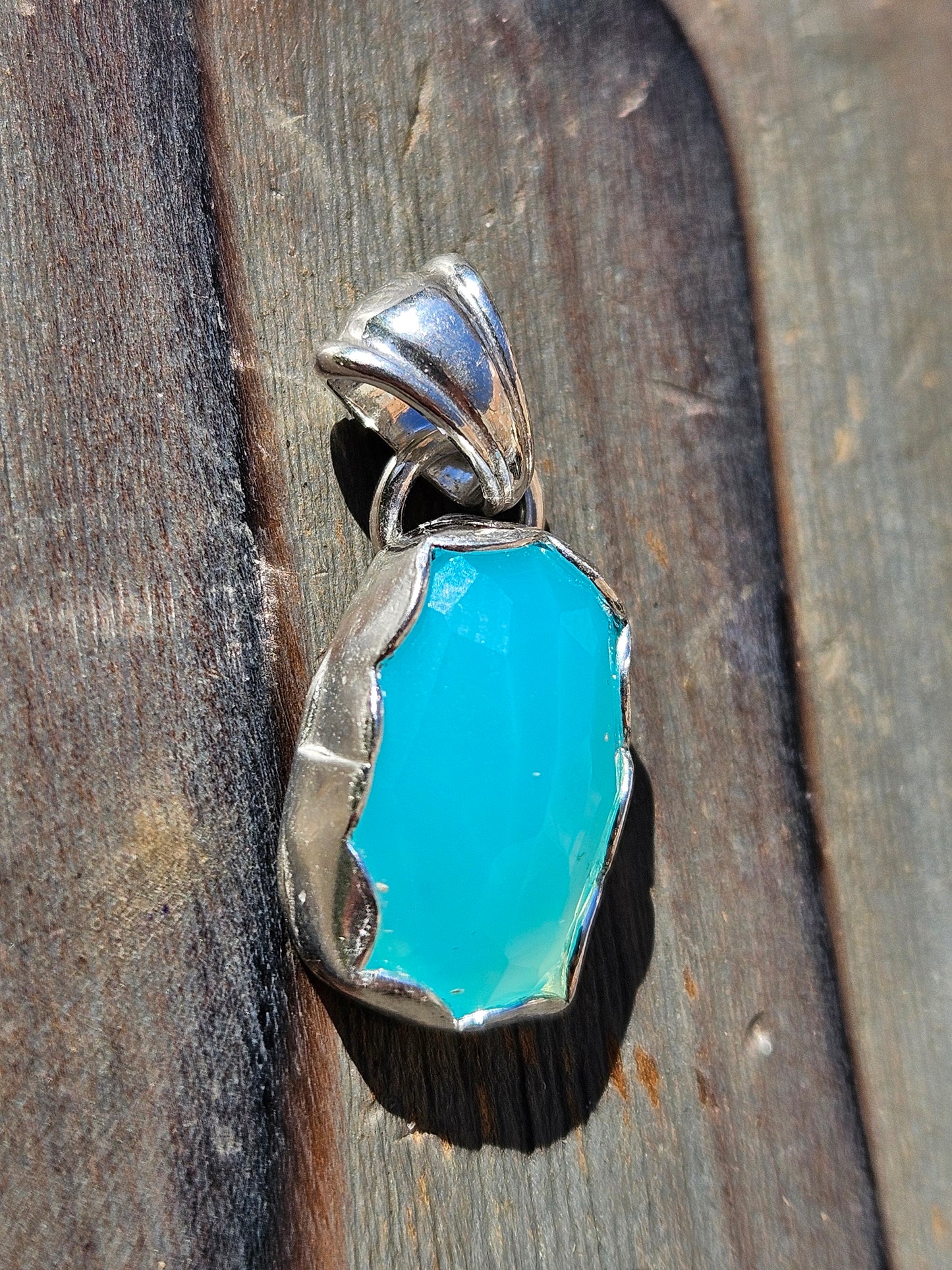 Blue Chalcedony Pendant