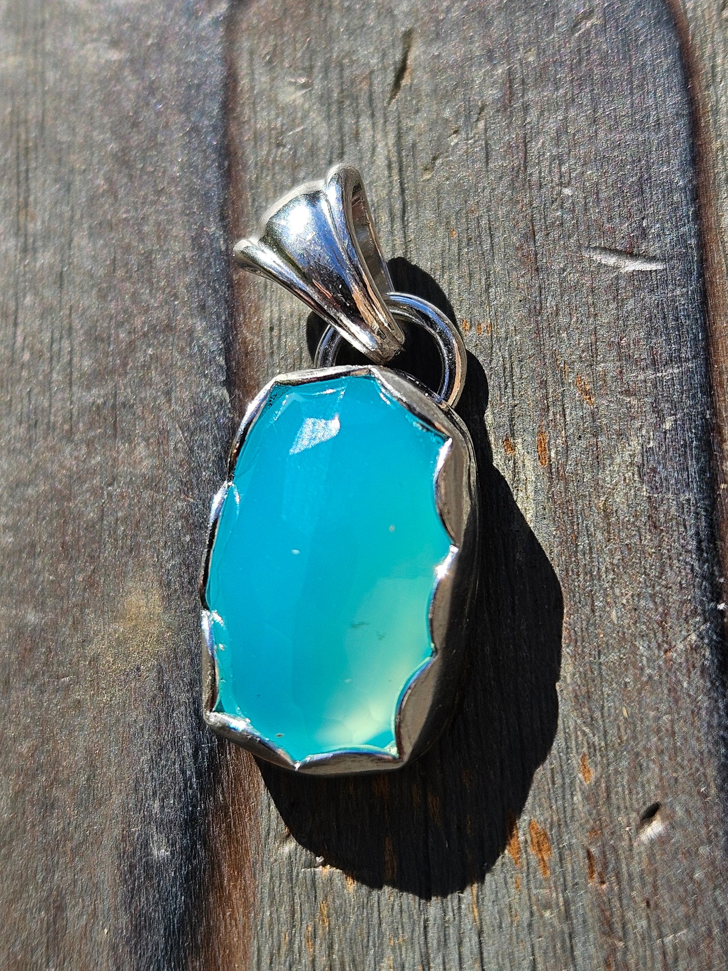 Blue Chalcedony Pendant