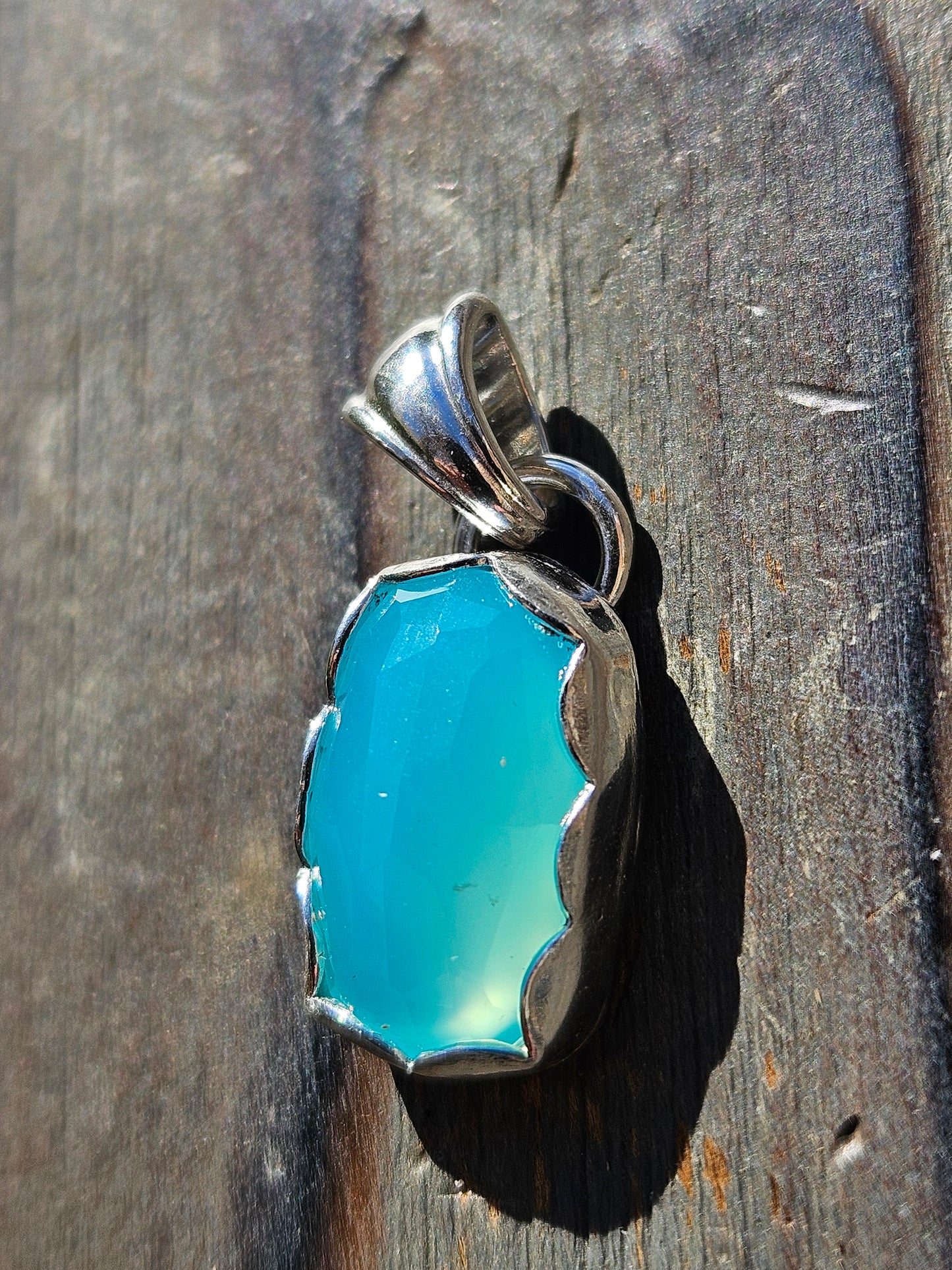 Blue Chalcedony Pendant