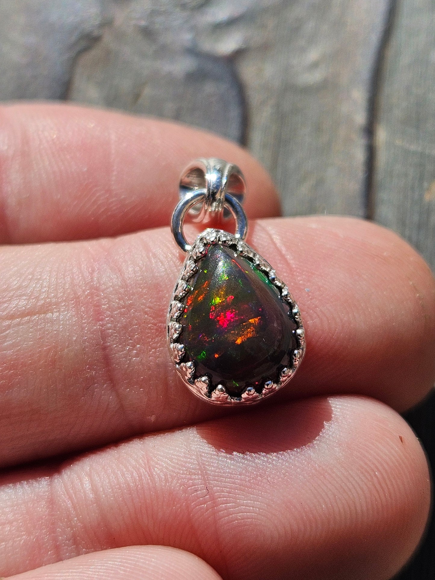 Red Fire Opal Pendant