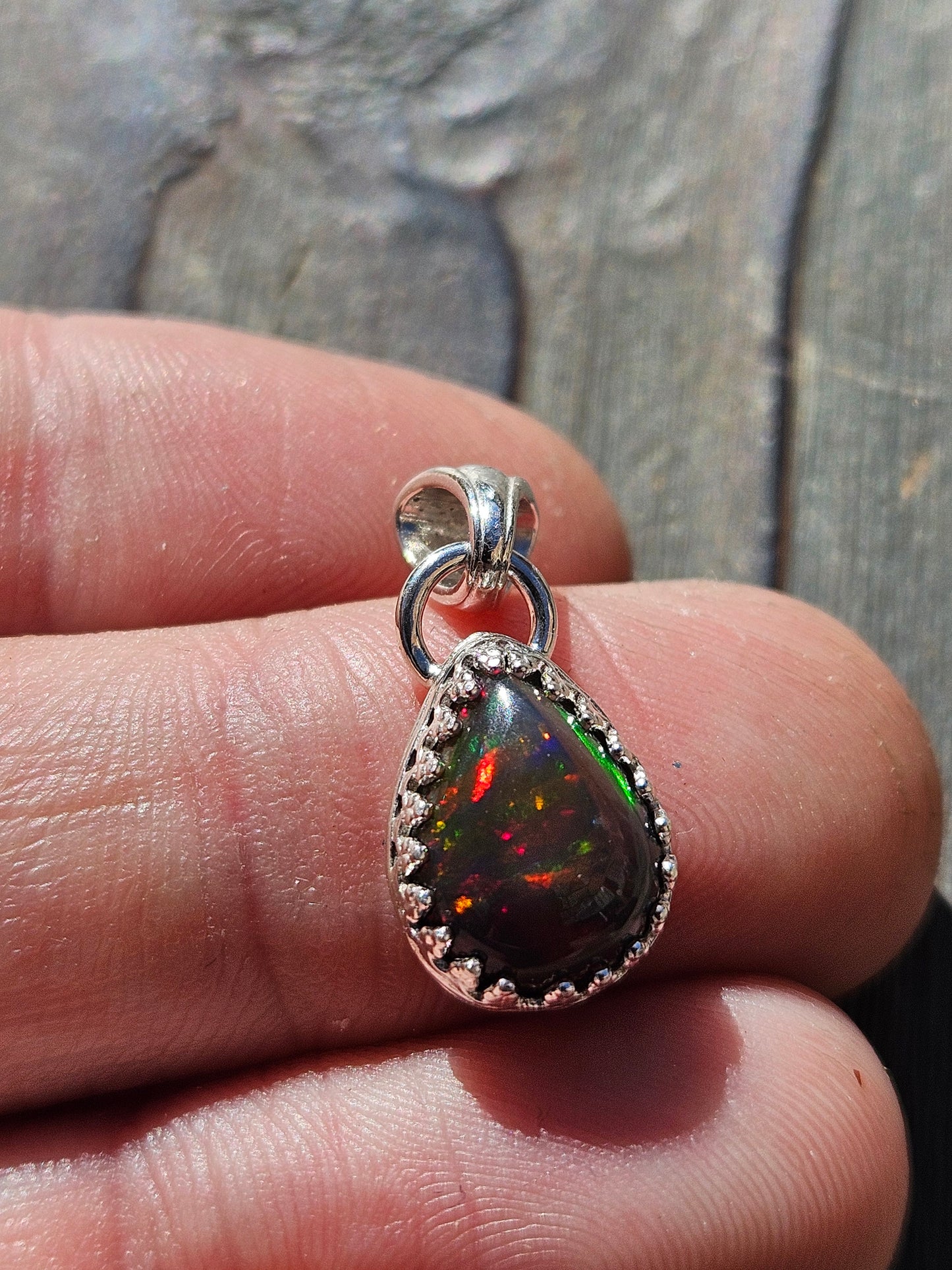 Red Fire Opal Pendant