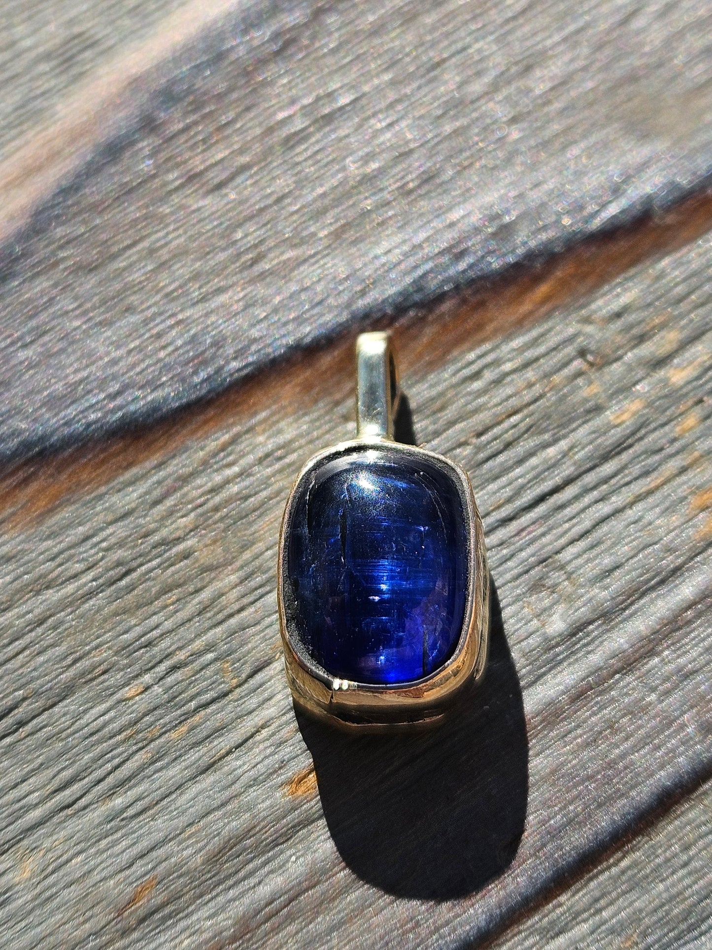 14kt Yellow Gold and Blue Kyanite Pendant