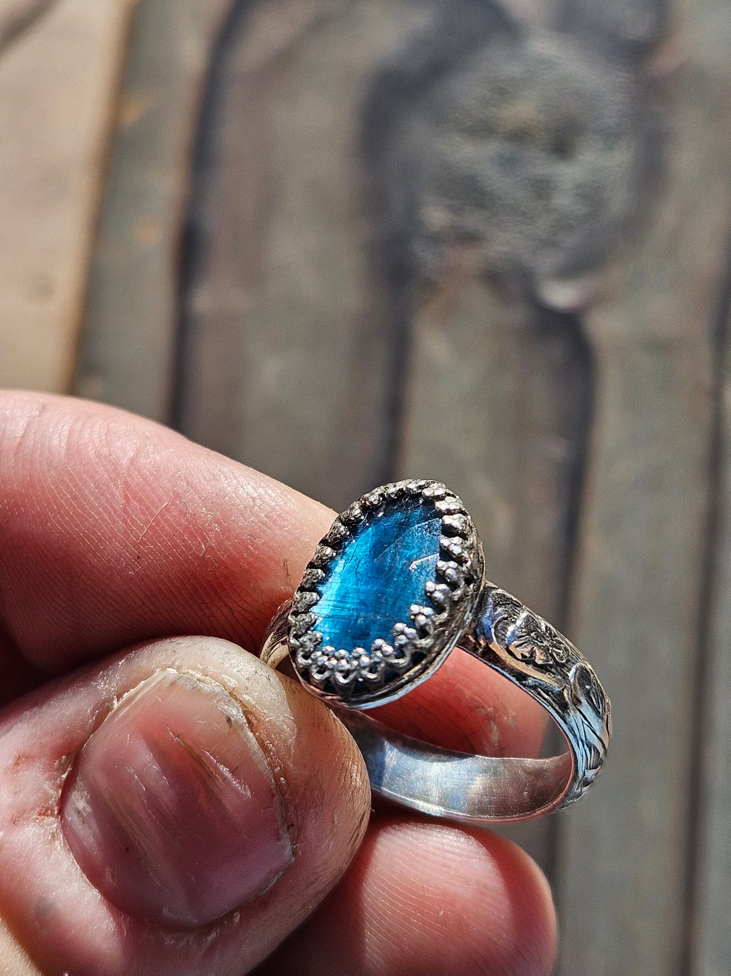 Blue  Kyanite Ring, Size 7