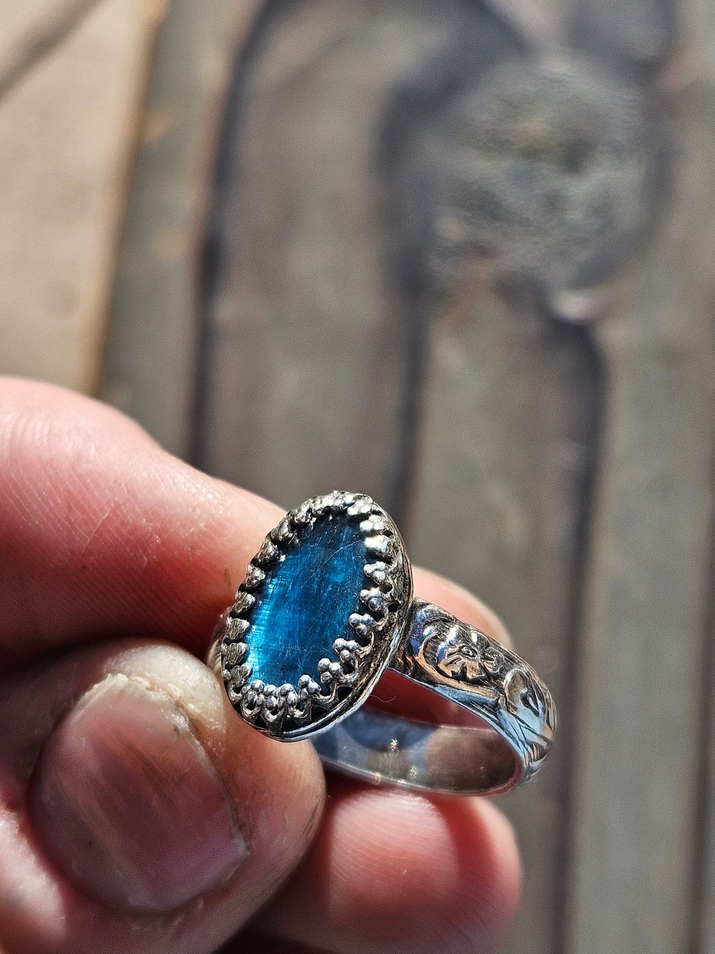 Blue  Kyanite Ring, Size 7