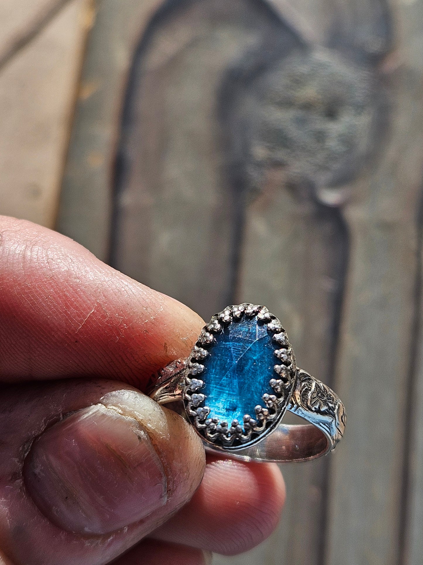 Blue  Kyanite Ring, Size 7