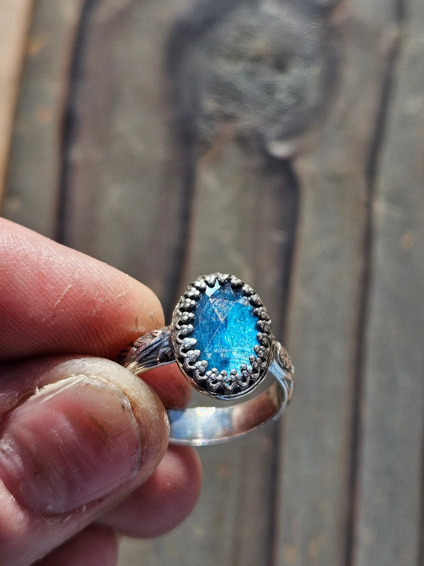 Blue  Kyanite Ring, Size 7