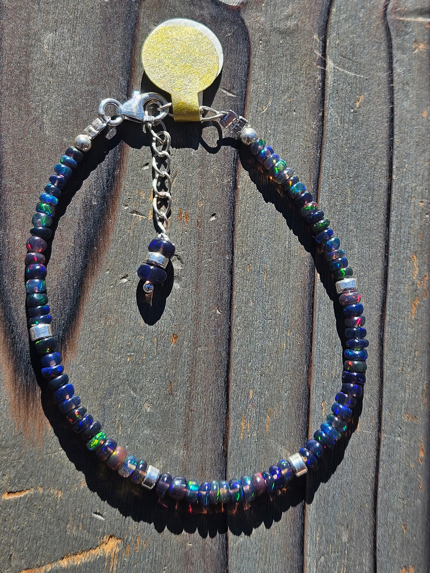 Black Opal Bracelet, 6in