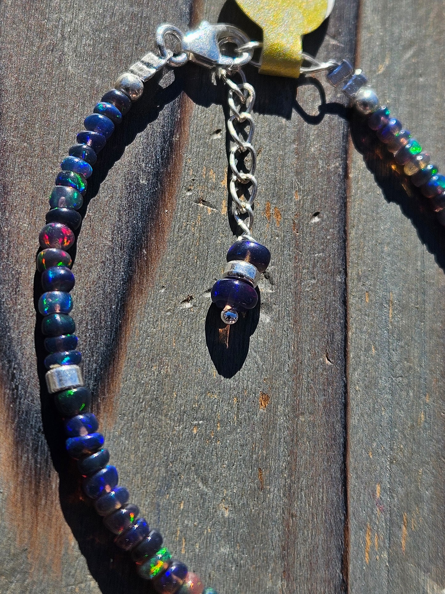 Black Opal Bracelet, 6in