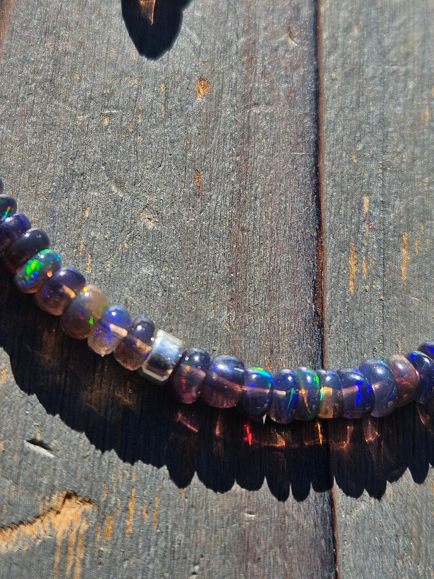 Black Opal Bracelet, 6in