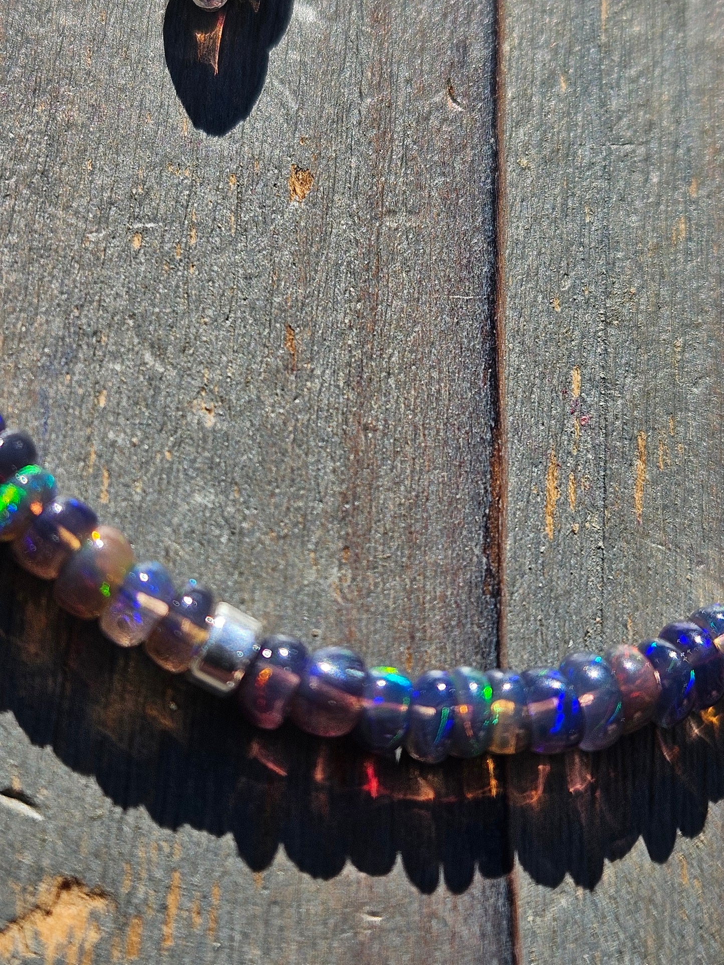 Black Opal Bracelet, 6in