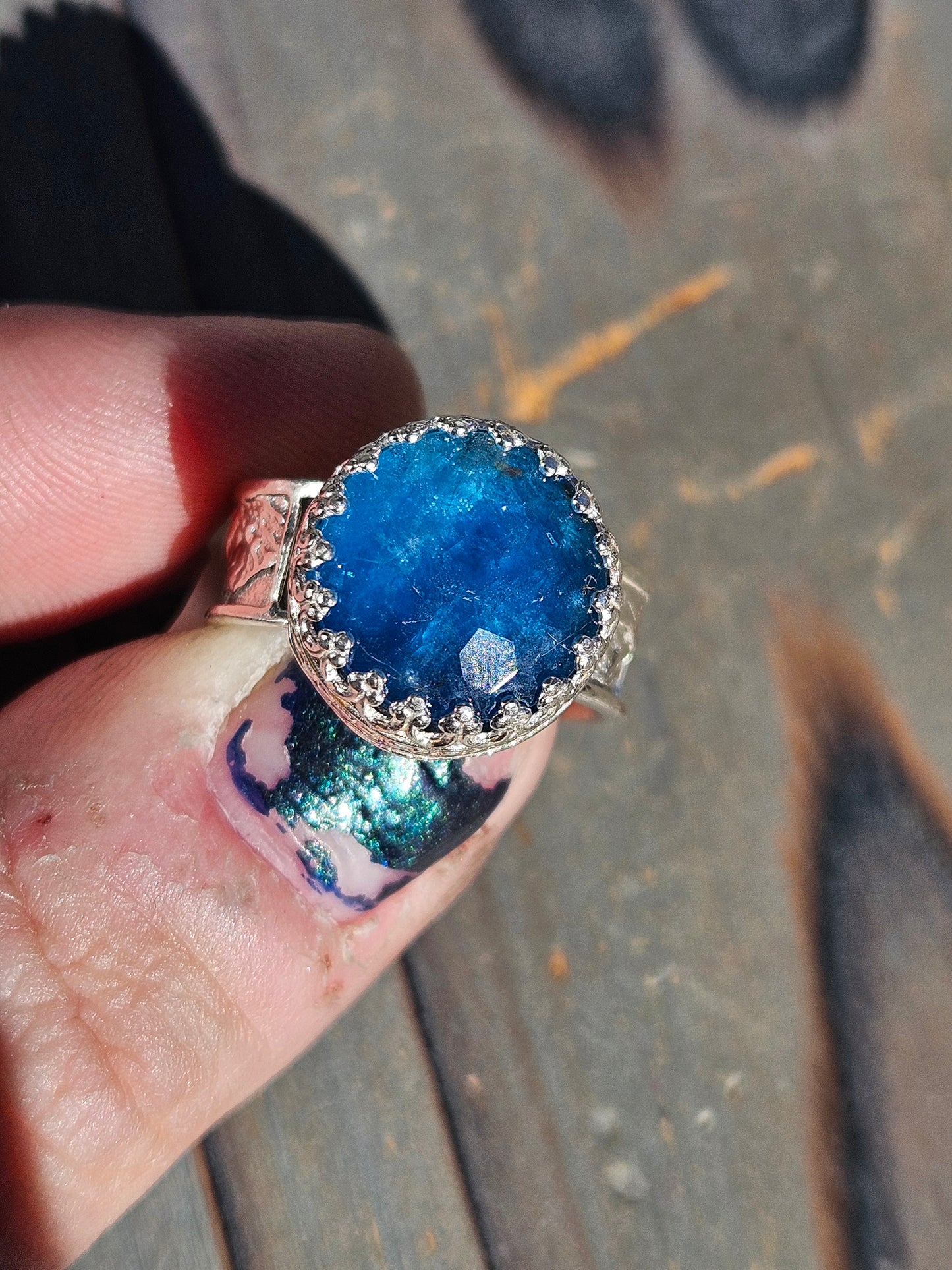 Apatite and Mountain Ring, Size 7