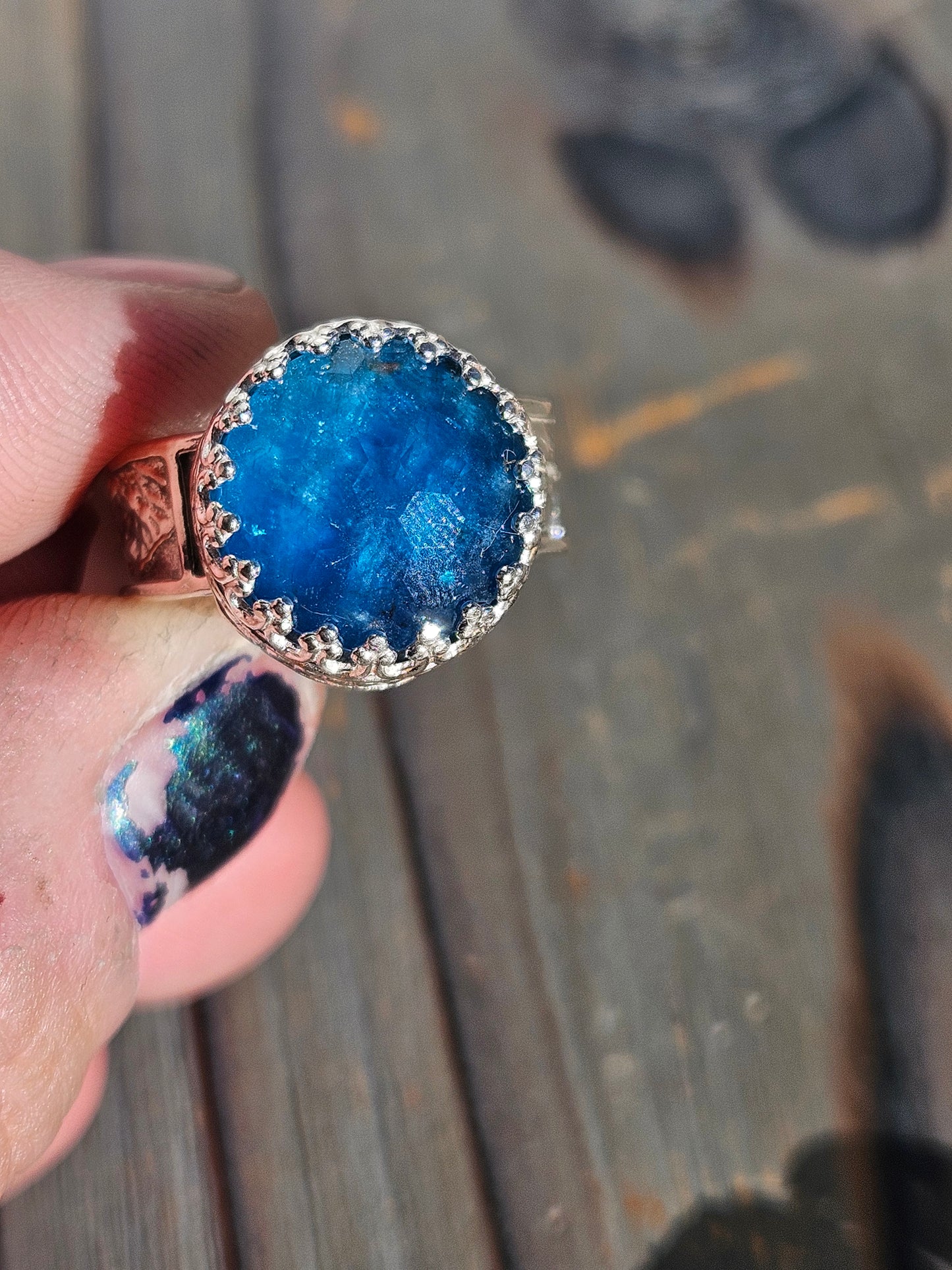 Apatite and Mountain Ring, Size 7