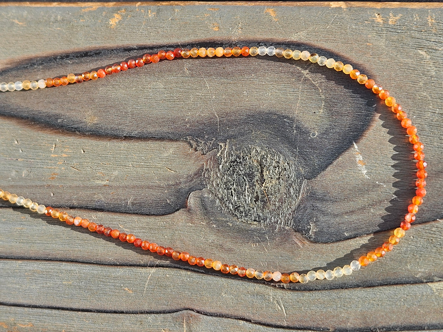 Carnelian Necklace, 15 +3in