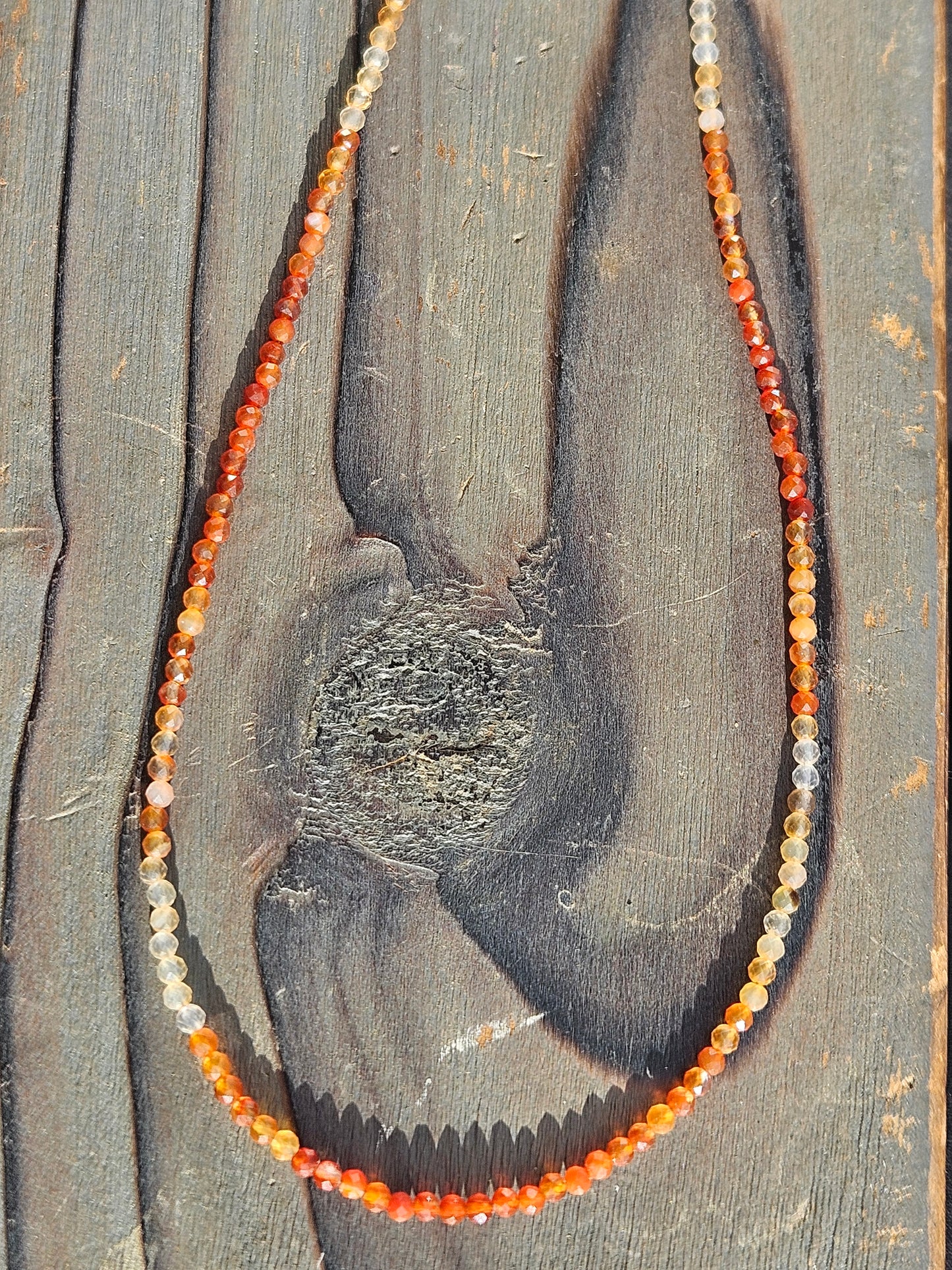 Carnelian Necklace, 15 +3in